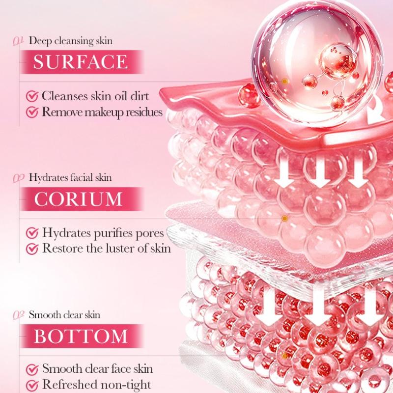 Spot Cleansing Mousse 120ml Cherry Blossom Collagen Moisturizing Cleansing Mousse Skin Care Products