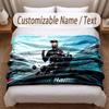 Lewis Hamilton bedruckte Flanelldecke mit individuellem Namenstext, weiche, warme Überwurfdecke für Schlafzimmer, Weihnachtsgeschenk
