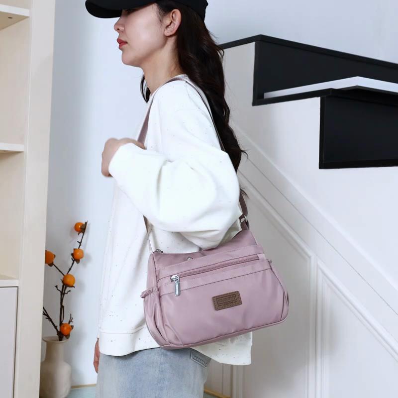 Borsa Quadrata Piccola Borsa Mamma Borsa da Donna Multistrato Leggera Grande Capacità Borsa a Spalla a Tracolla