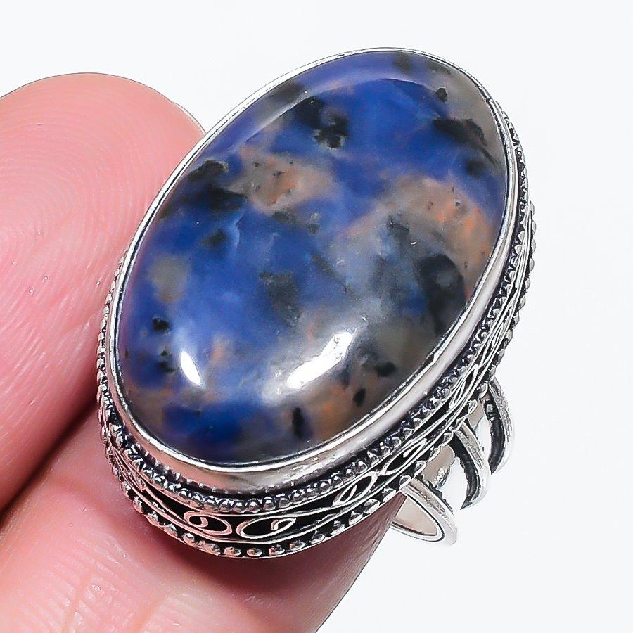 

Sodalite Gemstone 925 Sterling Silver Jewelry Ring Size 10