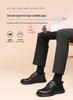 Red Dragonfly Men's Genuine Leather Soft Sole Business Casual Shoes - Non-slip Cowhide for Spring & Autumn.