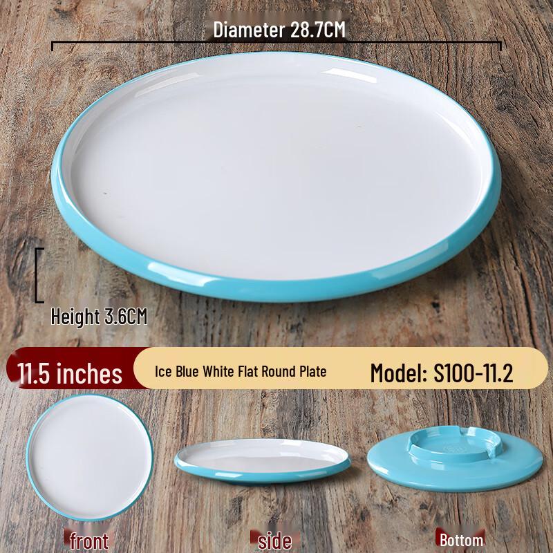 Nordic Two-Tone Melamine Round Plate