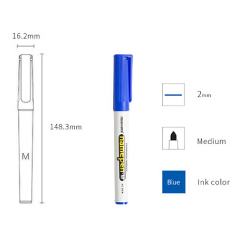 Monami Korean Oil-Based Signature Non-Fading Multi-Material Marker Pen 04001. синий
