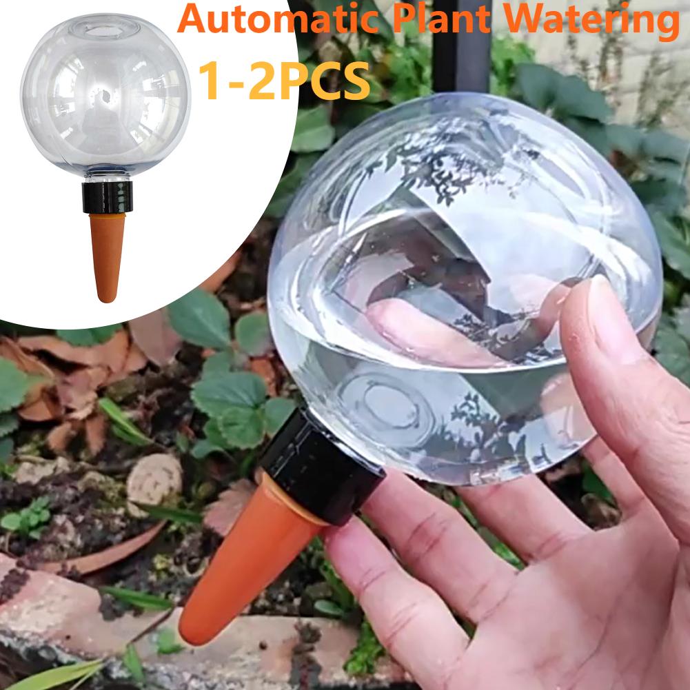 2-1PCS Plastic Automatic Plant Watering Bulbs 500ML Globes Shape Self Watering Device Drip Irrigation System for Potted Plants