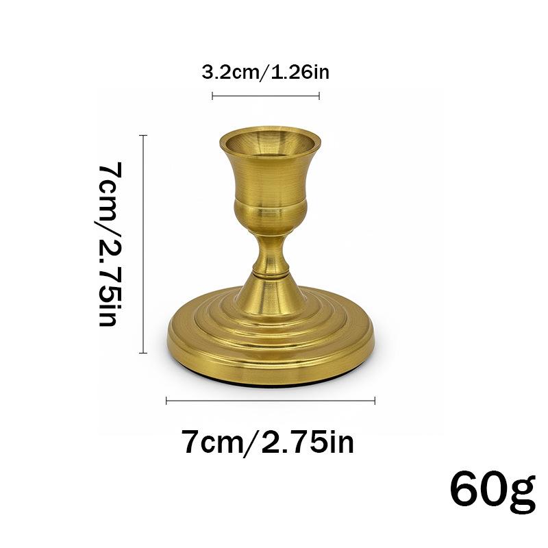 Vintage Decorative Iron Candlestick Gold Silver Taper Candle Holder Christmas Birthday Party Wedding Dinner Table Centerpiece