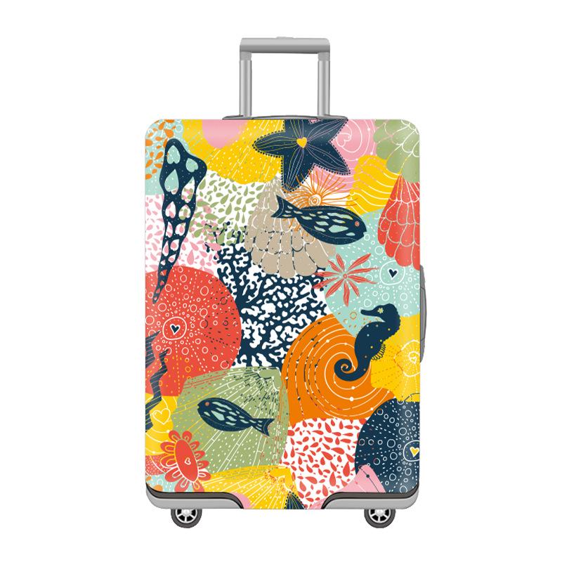 Elastiskt bagageskydd med logotryck: Slitstarkt, Förtjockat, Damm- och repkänsligt skydd för resväskor