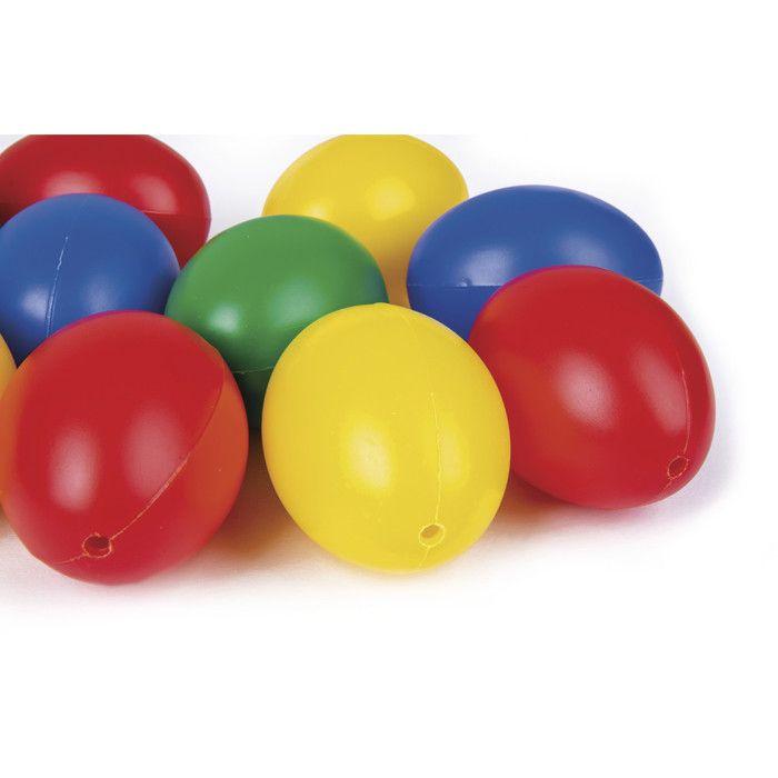 Oeufs en plastique 6cm Assortiment 10 pièces