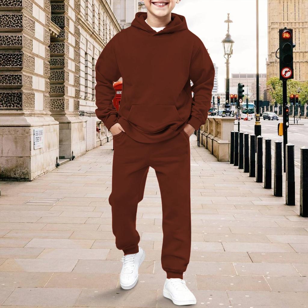 Jungen Bekleidungssets Winter Hoodie Warme Kuschelkleidung Zweiteilige Outfits Für Kinder Trainingsanzug Freizeitanzug Bequem