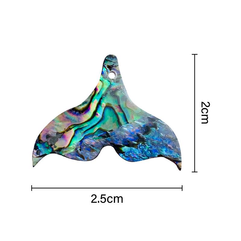 5Pcs Natural Abalone Fish Tail Pendants Of Pearl Shell For Diy Jewelry Making