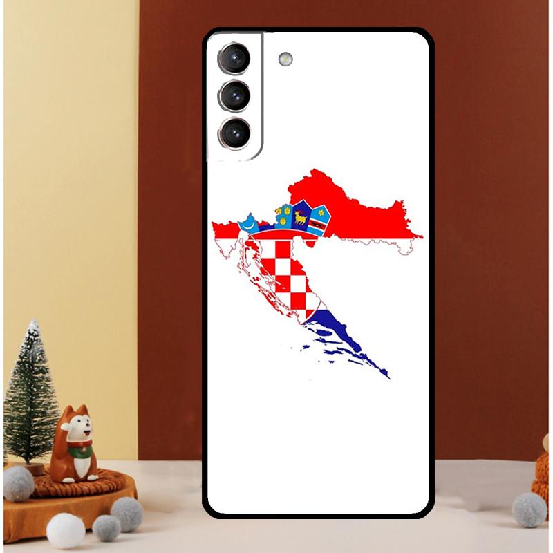 Croatia Flag Case For Samsung Galaxy S23 Ultra S24 S22 Note 20 Ultra 10 Plus S8 S9 S10 S20 S21 FE Cover