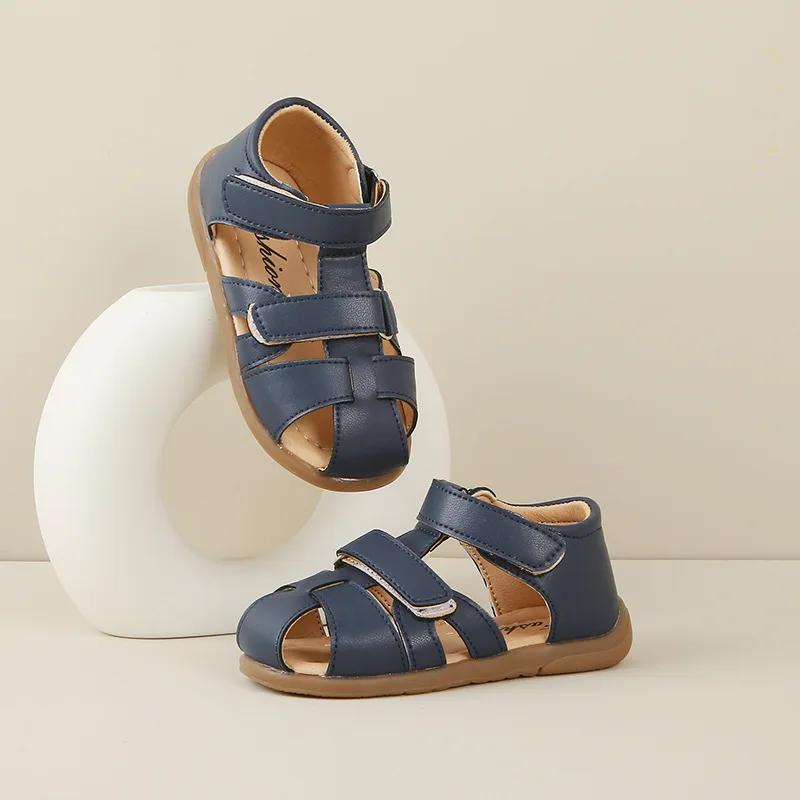 Child Sandal Summer New Style Girls Sandal Flat Bottom Girls Shoes Soft Bottom Child Shoe Weave Boy Shoes Child Casual Sandal