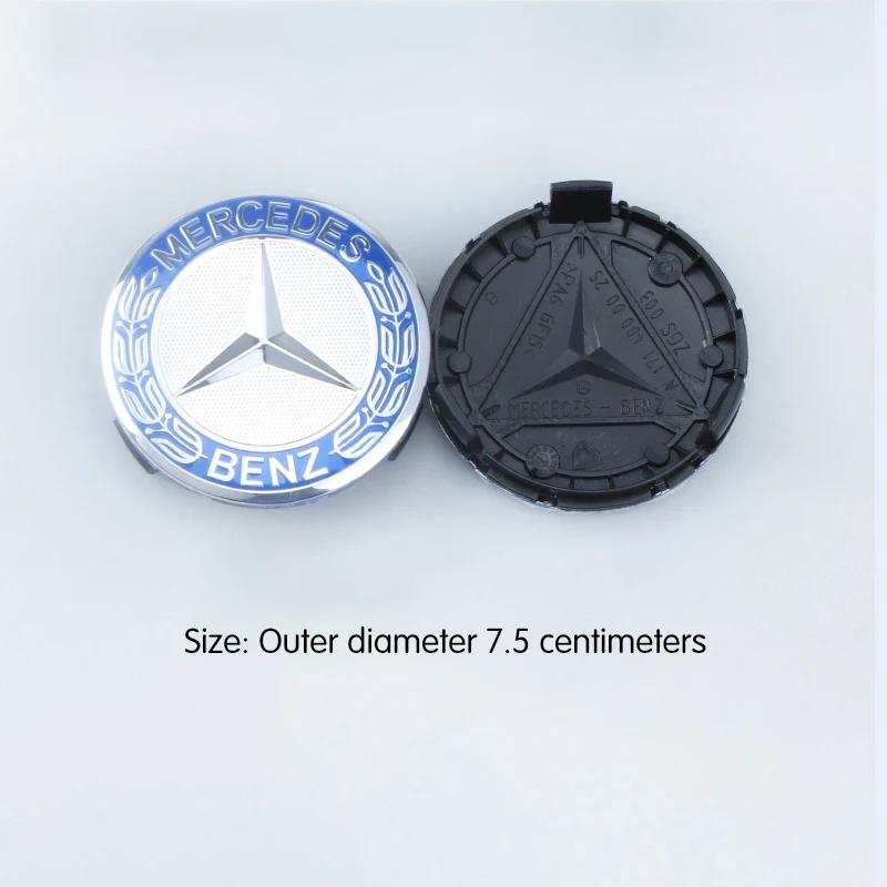 4PCS 75mm Car Wheel Center Hub Caps Cover for Mercedes Benz B/C/E/S Class A Class C200L GLC GLK CLA Accessories AE1 QQ28