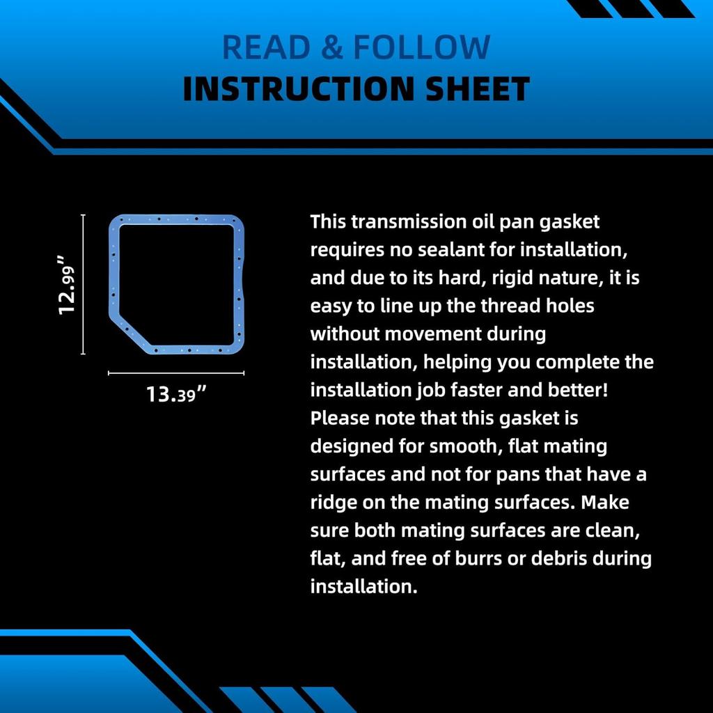 Transmission Oil Pan Gasket Fit For GM Turbo 350, Compatible With Moroso 93102. Upgraded With Steel Shim Ide, Made Of High Durometer Vulcanized