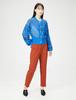 Lily Brown Mohair Jacquard Knit Top LWNT224101 BLU F Lamé Women's