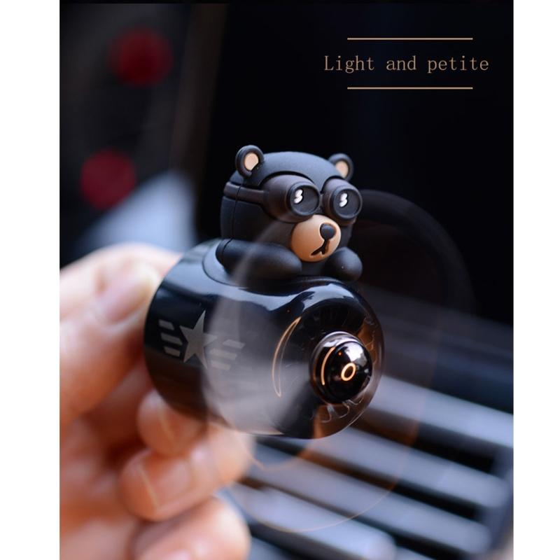 Perfume Diffuser Decor Cute Bear Piloting Vent Air Freshener Auto Accessories Solid Perfume Gifts for Family Colleagues