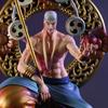 One Piece Anime 39cm Thunder God Enel Sitting Action Figure PVC Statue Model Boys Collection Toys Desktop Ornament Gifts