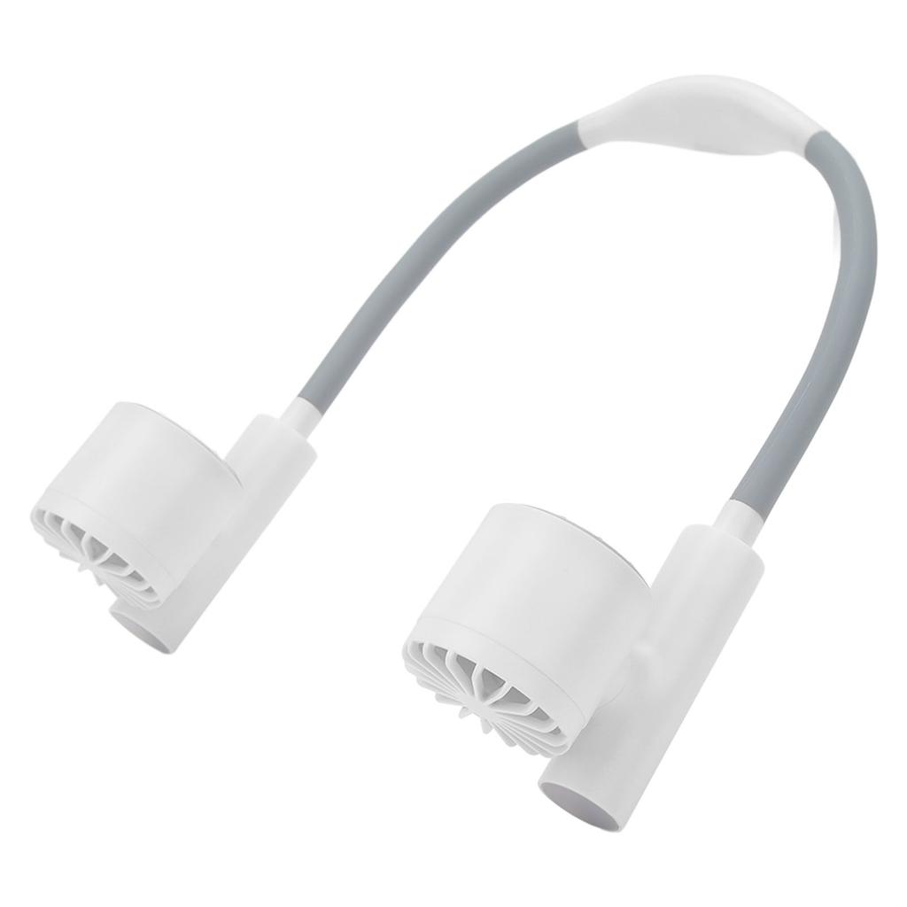 Neck Fan 3 Speed USB Charging Low Noise 2400mAh Battery Bendable Hose 90 Degree Rotating Fan