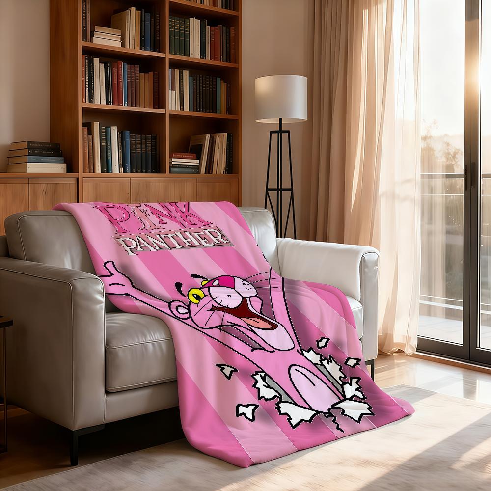 Interesting Cartoon P PINK K P PANTHER S Cute Blanket Soft Throw Blanket Home Bedroom Bed Sofa Picnic Travel Office Blanket Gift