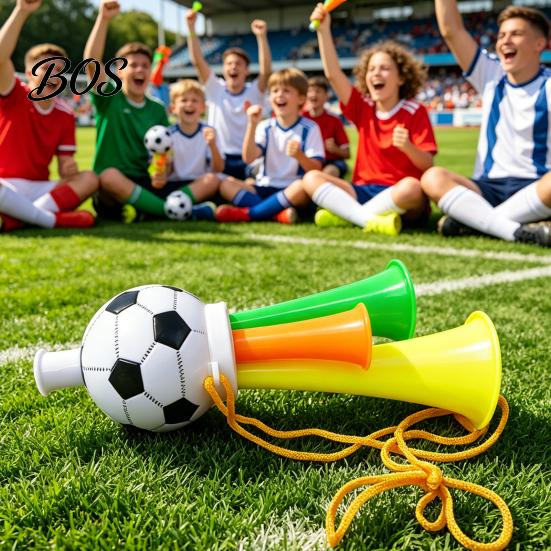 Soccer Fan Horn 2Pcs Cheering Horn, 3 Tone Sports Noise Maker, Stadium Toy Handheld Football Trumpet for Game Day, Party Accessory Kids
