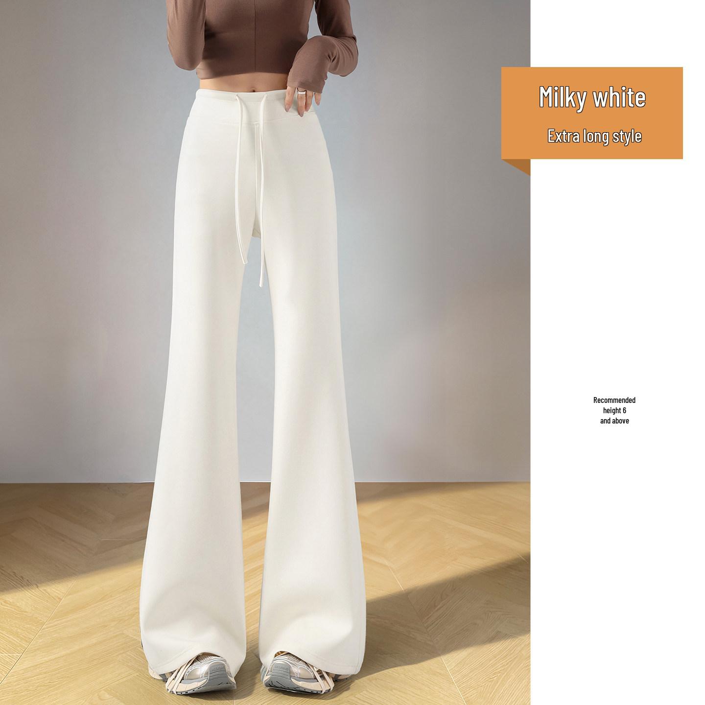 

Women s High-Waist Korean Style Micro Flare Sweatpants: Casual, Sporty, Wide-Leg Yoga Pants for Spring and Autumn 2026. Extra Large