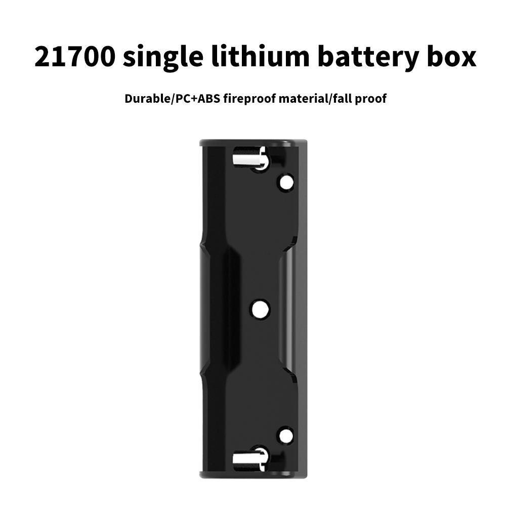 18650/21700 Battery Case 1/2/3/4 Section Battery Holder PC+ABS Fireproof Material DIY Power Bank Accessory Box Contains Shrapnel