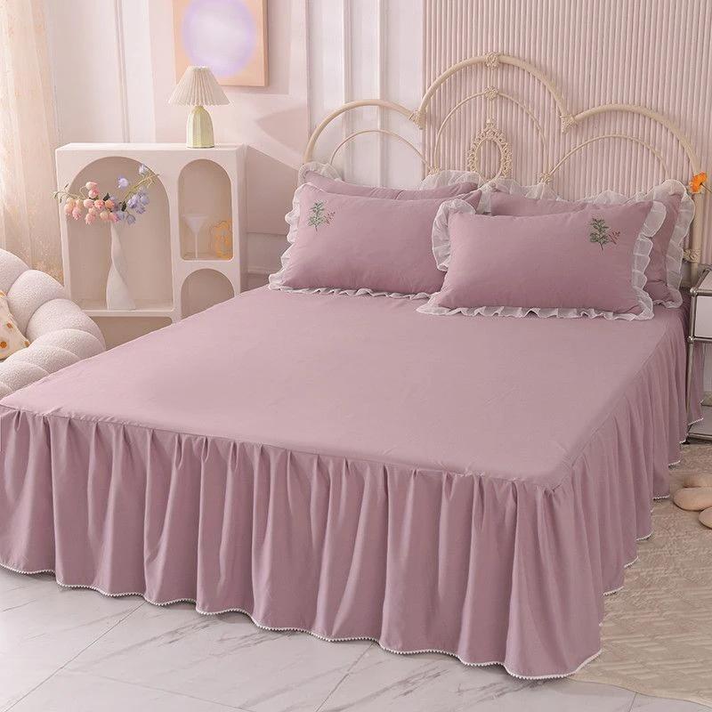 Seasonal Universal Skin Friendly Bedspread Thick Cotton Padding Modern Minimalist Anti Slip Protective Cover