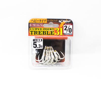 Shout 231-CS Curve Point Treble Hook Heavy Duty Size 2/0 (1559)