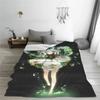 Kawaii Nahida Blankets Genshin Impact Anime Flannel Novelty Breathable Throw Blankets for Home Decoration