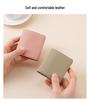 Women's Mini Coin Purse: Japanese Style Genuine Cowhide Leather with Lychee Pattern.