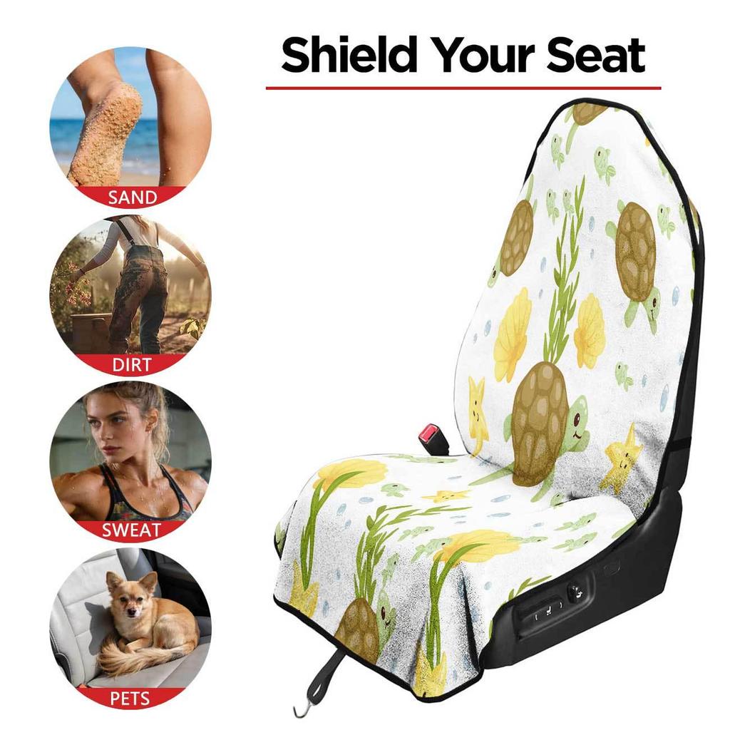 Universal Ocean Seat Towel Protector for Car Front Seats - Ideal for Gym & Exercise, All-Season Use