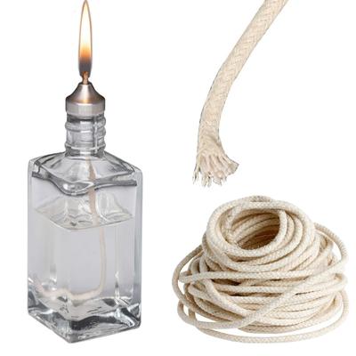 Rouleau de 1 m pour lampes à huile, accessoires de bricolage, brûleur rond 3/4 mm, mèche en coton durable pour kérosène et alcool