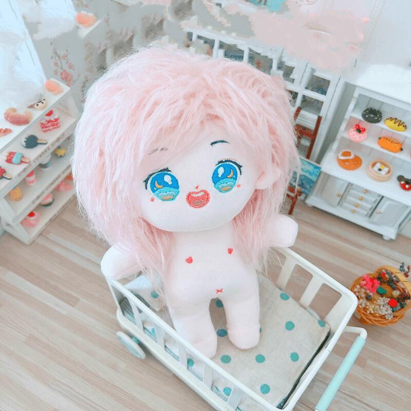 In Stock Ready to Ship 20 cm K-pop Plush Cotton Idol Dolls Naked Bare Doll With Plastic Bone PVC Skeleton Bracket