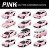 AATO1 1:36 Pink Benz Diecast Alloy Model Car Children Lighting and Music Simulation Car Collection Model Presents A Girl Toy Gift