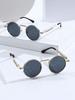 1/2 PC S Fashion Round Metal Frame Spring Decor Sunglasses For Outdoor Daily Life Shades Punk Vintage Eyewear Accessories.