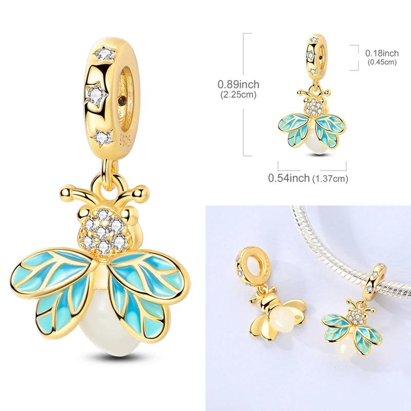 Charms Perlen Kupferrosa Parfümflasche Buchstabe Leuchtendes Glühwürmchen Tarotkarte Perlen Passend für DIY Armbänder Schmuck