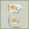 Cartoon Goodnight Bear Moon Bedroom Living Room Background Beautification and Decoration Wall Stickers