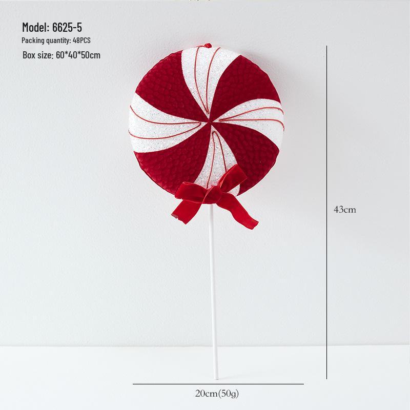 Christmas Red & White Irregular Shaped Ornaments: Balls, Candy Canes, Lollipops for Tree Decoration