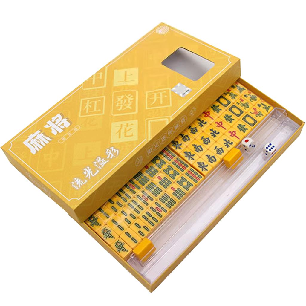 Portable Small Mahjong Set Mahjong Board Games For Adults Traditional Chinese Mahjong Tiles Outdoor Dormitory Travel Game