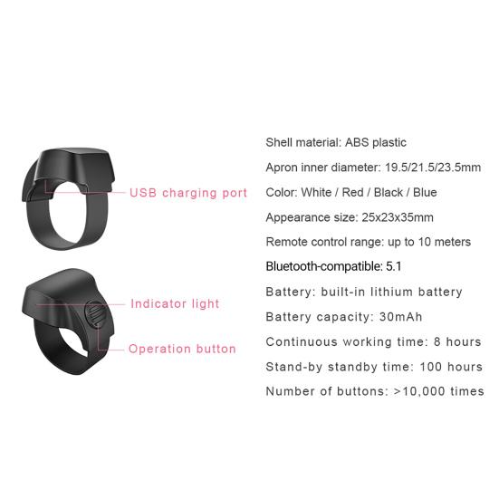 Wireless Remote Control Intelligent Large Distance Rechargeable Long Battery Life High Sensitivity Taking Photos Portable Mini Bluetooth-compatible