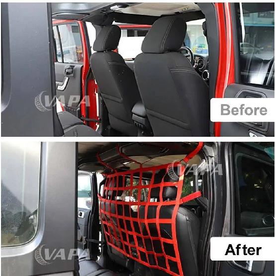 Car Trunk Cargo Organizer Isolation Net Cargo Net for Jeep Wrangler JK JL JT 2/4-Doors Version Car Accessories