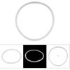 Gasket Sealing, Pressure Gasket Replacement 6 Sizes Replaceable for Home Pressure Cooker for Kitchen (Diameter 22CM)