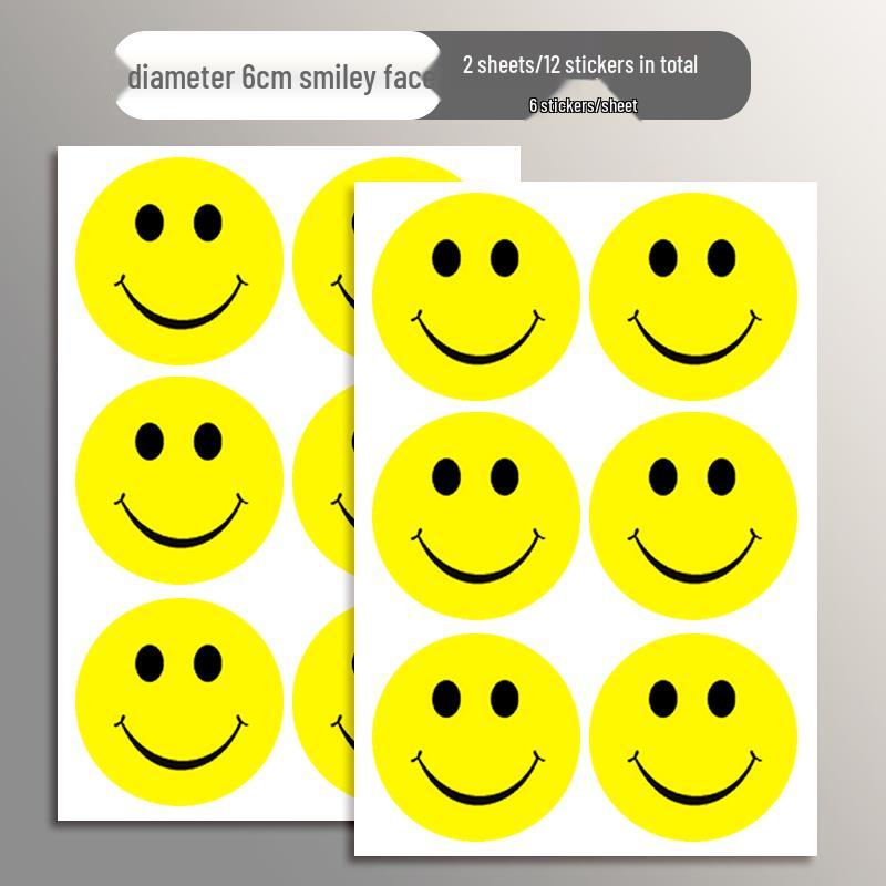 Smiling Face Rewards Stickers: Self-Adhesive Praise Labels for Kindergarten & Elementary Students