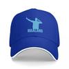 HAALAND SILHOUETTE BASEBALL CAP BLACK WITH BLUE LOGO SPORTS FAN ACCESSORY Unisex AND Women FIT FOR FOOTBALL ENTHUSIASTS