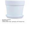 Plant Pot with Drainage Holes Plastic Flowerpot with Saucer Modern Flower Pot for Indoor Outdoor Plants Office Desk Garden
