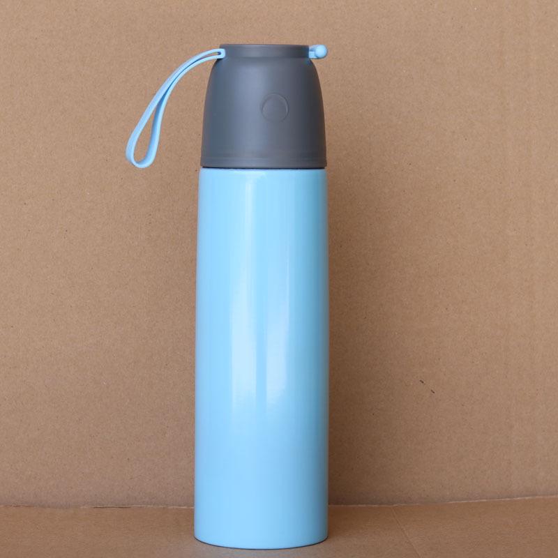 Stainless Steel Vacuum Sports Outdoor Fashion Simple Portable Rope and Bullet Thermos Mug