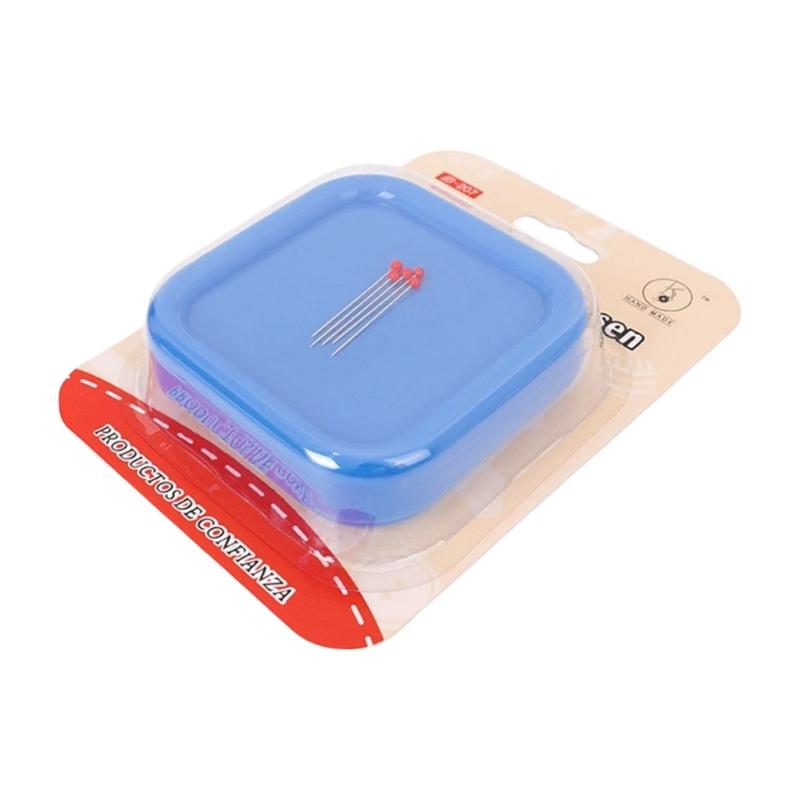 Магнитный держатель для игл, чехол для хранения, магнитный держатель для швейных булавок, коробка для хранения, портативные органайзеры для игл для швейных булавок синий