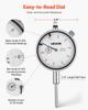 Dial Test Indicator, 0.03 Mm Accuracy, 0-25.4mm Measuring Range, Easy To Read Large Dial, Professional for Internal Diameter Measurement, Runout