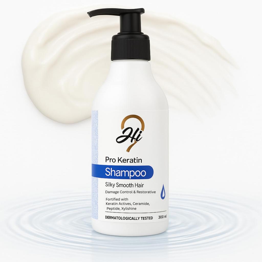 Hi9 Pro Keratin Shampoo - 300ml | Repariert trockenes, geschädigtes & krauses Haar | Für alle Haartypen geeignet | Keratin Shampoo für Frauen und Männer - Glatt, Nähr