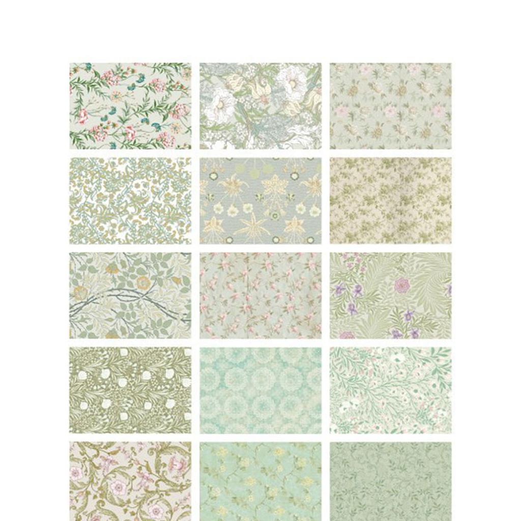 40 ks Junk Journal Samolepka Decal Papír DIY Scrapbook Fotoalbum Dekorace Vzor Květiny