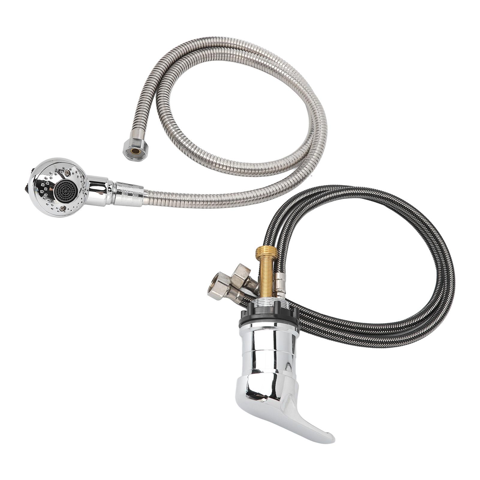 

Комплект смесителя для унитаза для шампуня, сменный комплект для салонной кровати, 23,6-дюймовый поворотный кран, 47,2-дюймовый мягкий шланг, горячий